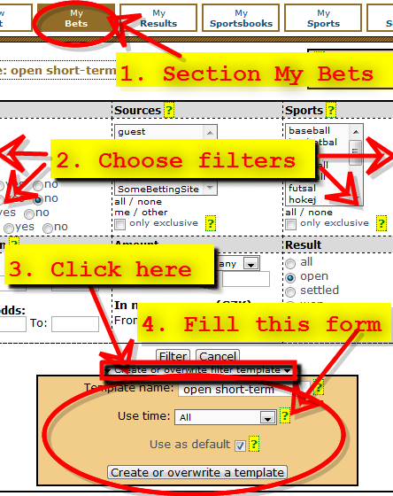 Create a filter template
