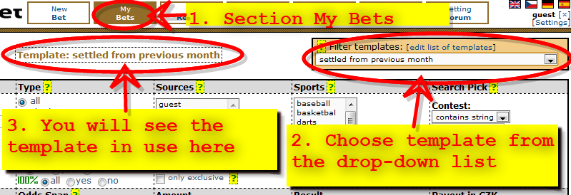 Use a filter template